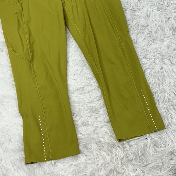 Lululemon Fast and Free Crop II 19" *Nulux Golden Lime - Picture 2 of 6